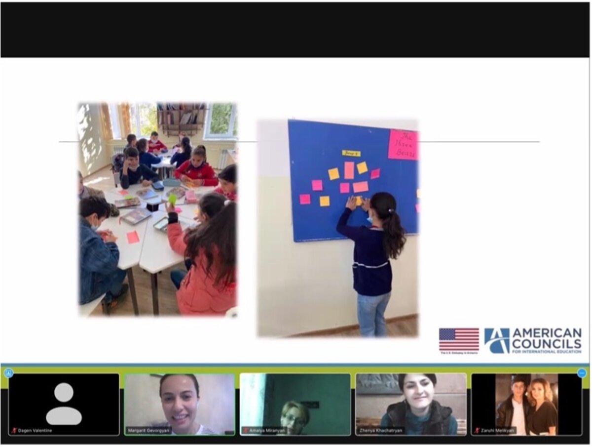 Cross-border virtual classroom session with Armenian teachers and students