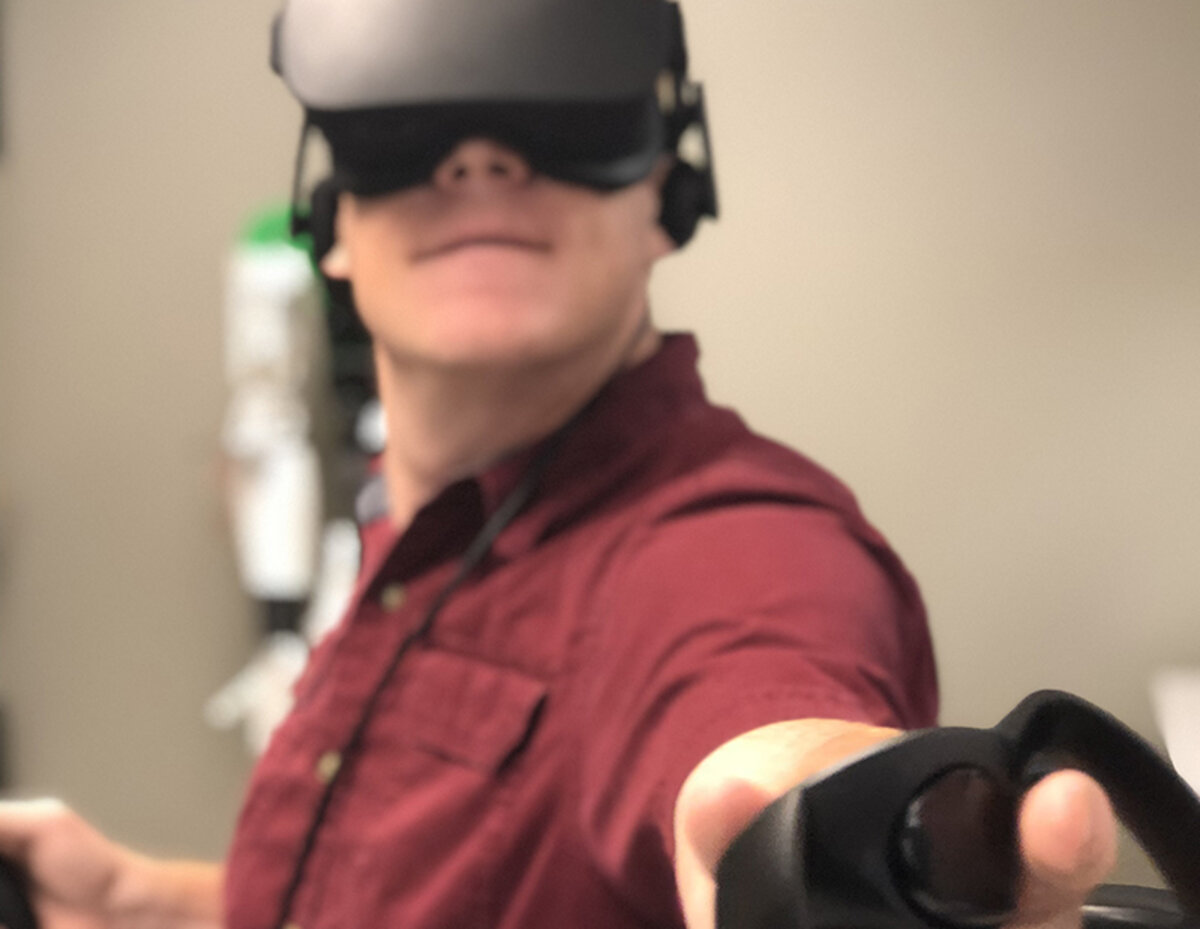 VR headset close-up from VRmenia World program